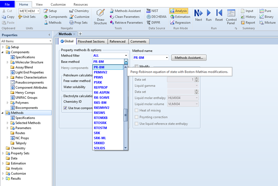 Method selection